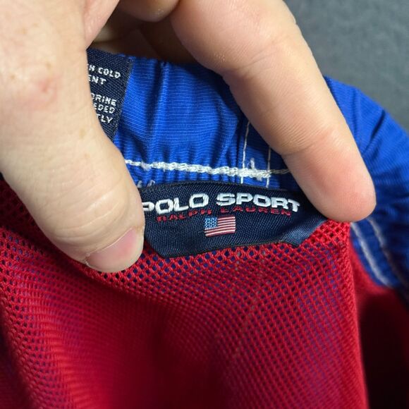 Vtg Polo Sport Board Shorts Mens XL Blue Bathing Suit Cargo 90s Y2K - Picture 5 of 15